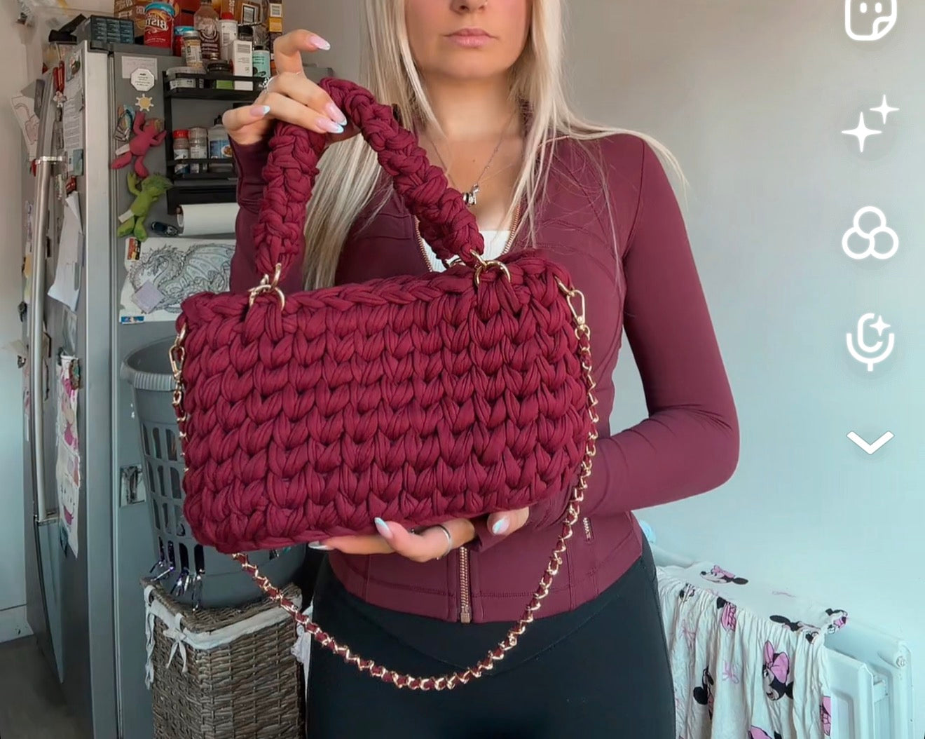 Burgandy nova handbag